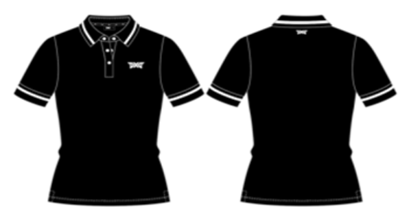 Women's Contrast Sleeve Polo black P22-O2511_4
