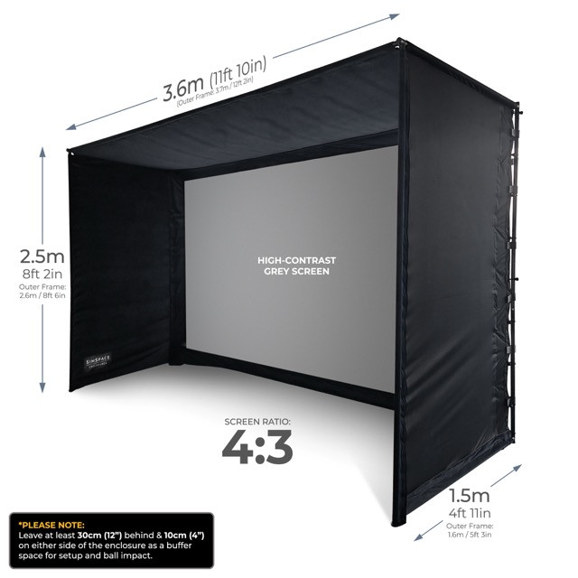 Golf Enclosure Grey 3.6 x 2.5 x 1.5 Mtr  Q09-A0222